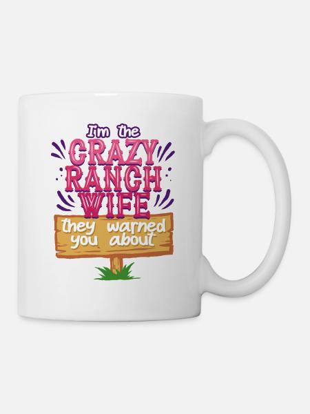 Ehefrau eines Bauern Mutter - Tasse - Weiß