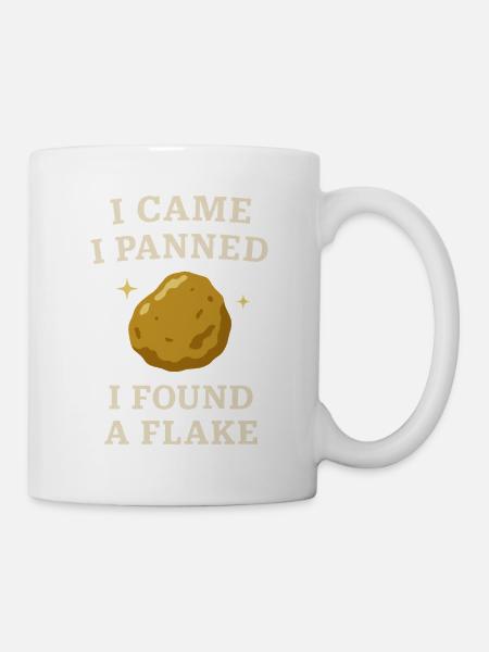Goldwaschen Hobby Geschenk Creek Pan - Tasse - Weiß