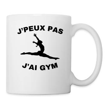 Gymnastik Geschenk Ich kann nicht Ich habe Gym - Tasse - Weiß - Rechts