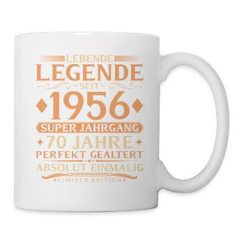 Année de fabrication 1956 70e anniversaire de Super Vintage - Mug blanc - blanc - Droite