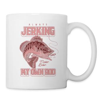 Always Jerking My Rod Funny Fishing - Mug - white - Right