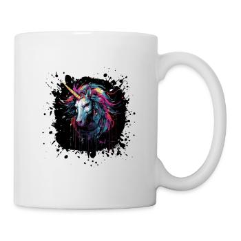 Color Splatter Unicorn Art - Mug - white - Right