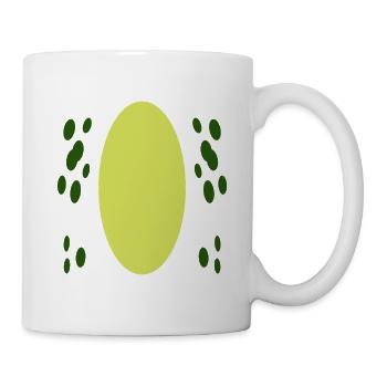 Frog Belly DIY Costume Green Yellow Abstract Pond  - Mug - white - Right