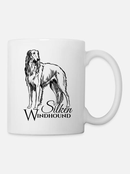 Seidenwindhund - Tasse - Weiß