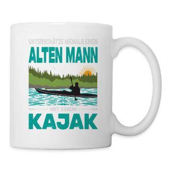 Kayakiste offre des tenues de kayak pour les sports nautiques - Mug blanc - blanc - Droite