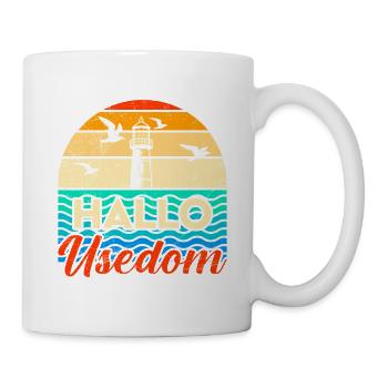 Holidays on Usedom Baltic Sea HELLO USEDOM Funny - Mug - white - Right