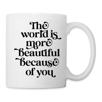 Welt schöner – Valentine Romantic Black - Tasse - Weiß - Rechts