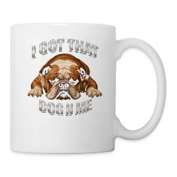J’ai le chien en moi – le bouledogue - Mug blanc - blanc - Droite