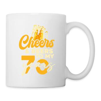 70 Jahre Cheers & Beers - Tasse - Weiß - Rechts