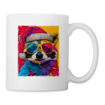 Raccoon Christmas Portrait - Mug - white - Right