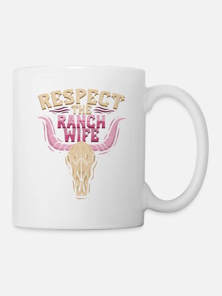 Ehefrau eines Bauern Mutter - Tasse - Weiß