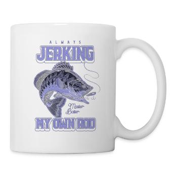 Always Jerking My Rod Funny Fishing - Mug - white - Right
