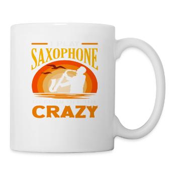 Saxophon Spielen Lustiger Saxophonist Sprüche - Tasse - Weiß - Rechts