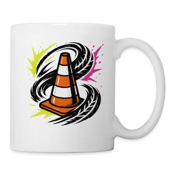 Réglage automatique de drift, Burnout des pylônes, Course - Mug blanc - blanc - Droite