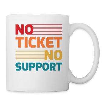 Sans ticket, sans support Administrateur de la ligne informatique Hotline Nerd - Mug blanc - blanc - Droite