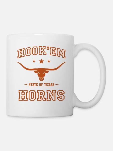 Hook'em Horns Texas Longhorns - Tasse - Weiß