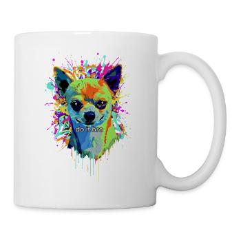 Chihuahua Graffiti Pop Art - Tasse - Weiß - Rechts