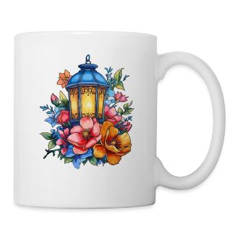 Flower lantern in the glow of the night - Mug - white - Right