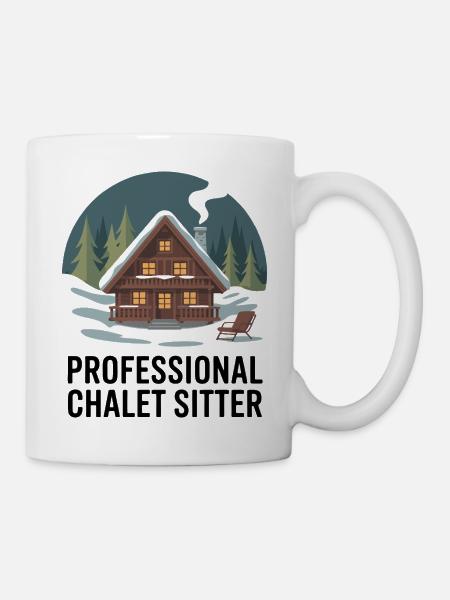 Gemütliches Chalet im Schneewald - Tasse - Weiß