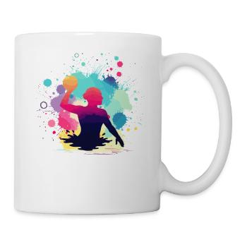 Water polo woman, water polo player, water polo sport - Mug - white - Right