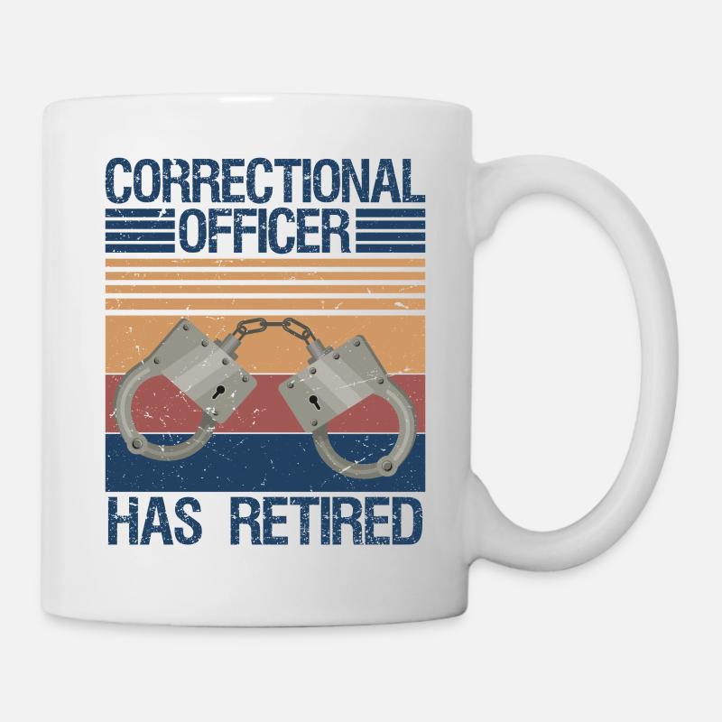Retired Correctional Officer Retirement Party Gift - Tasse - Weiß