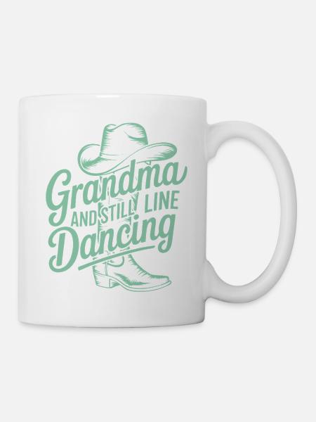 Großmutter tanzt Line-Dance - Tasse - Weiß