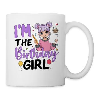 Je suis la fille d’anniversaire - Mug blanc - blanc - Droite
