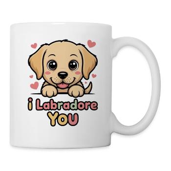 Ich Labrador, du Welpe Pun Pun - Tasse - Weiß - Rechts