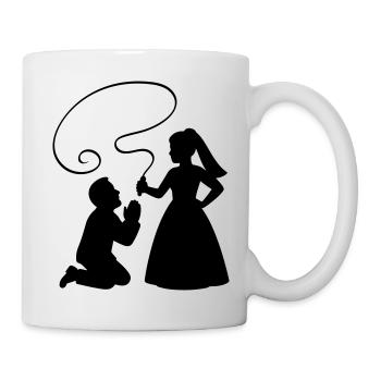 Brautpaar Ehepaar Peitsche - Tasse - Weiß - Rechts
