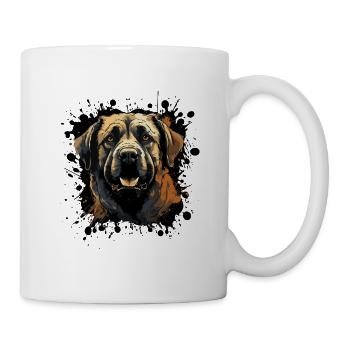 Wasserfarbenes Hundeporträt Splash - Tasse - Weiß - Rechts
