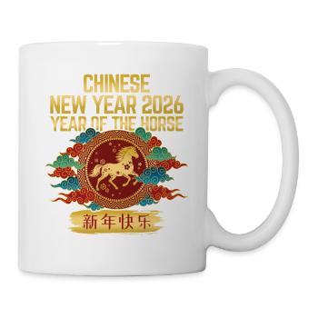 Nouvel An chinois 2026 Année du cheval lunaire - Mug blanc - blanc - Droite