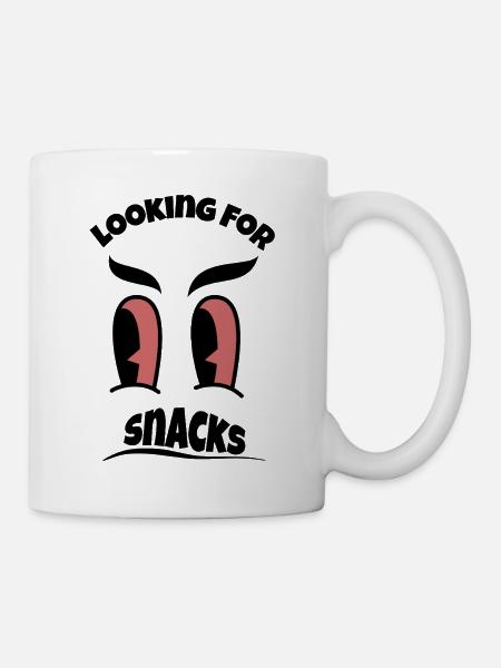 Looking for Snacks - Tasse - Weiß