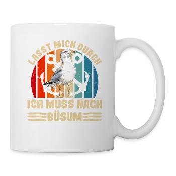 Mer du Nord LAISSEZ-MOI PASSER DOIT ALLER À BÜSUM Lustig - Mug blanc - blanc - Droite