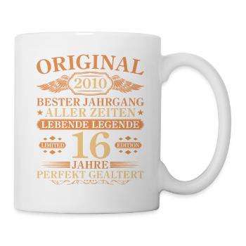 2010 Vintage Parfaitement Maturé 16e anniversaire - Mug blanc - blanc - Droite