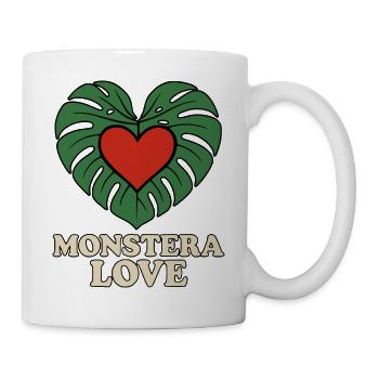 Monstera Love - Mug blanc - blanc - Droite
