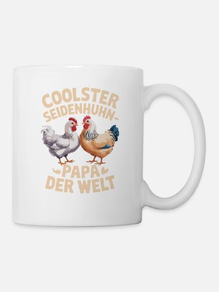 Coolster Seidenhuhn Papa Der Welt Hühnerhalter - Tasse - Weiß
