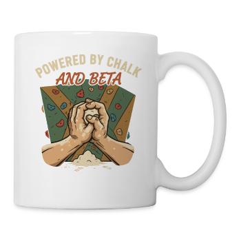 Angetrieben von Kreide- und Beta-Klettern - Tasse - Weiß - Rechts