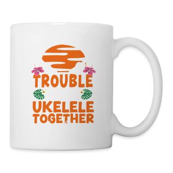 Hawaiian Ukulele Uke Friends - Tasse - Weiß - Rechts