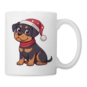 Welpen-Weihnachtszeichentrick Roter Hut - Tasse - Weiß - Rechts