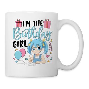 Je suis la fille d’anniversaire - Mug blanc - blanc - Droite