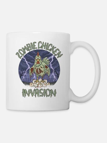 Zombie Chicken Invasion - Tasse - Weiß