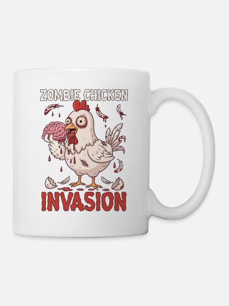 Zombie Chicken Invasion - Tasse - Weiß