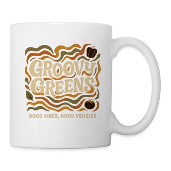 Groovy Greens Gemüse, Good Veggie Shirt mit vibes - Mug - white - Right
