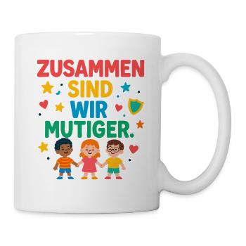 Ensemble Courage Enfants, Chemise d’Amitié Forte - Mug blanc - blanc - Droite