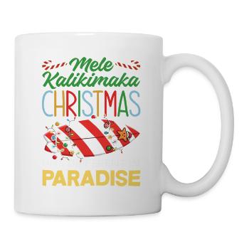 Mele Kalikimaka Hawaiianische Weihnacht - Tasse - Weiß - Rechts