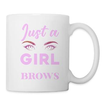 Rose Brow Love Design - Mug blanc - blanc - Droite