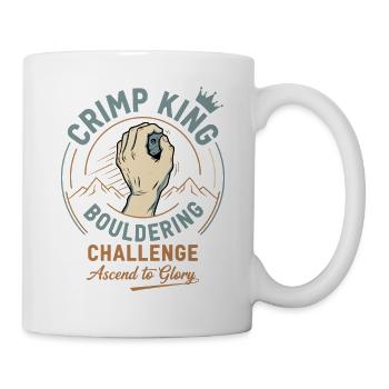 Crimp King Bouldering Challenge Ascend to Glory - Mug - white - Right