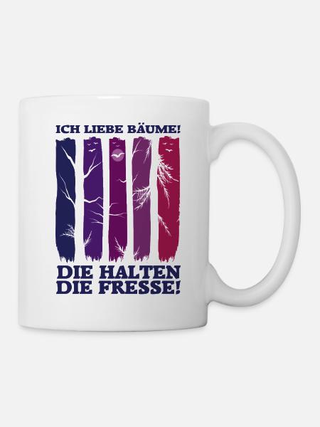 Wald Natur Baum Naturliebhaber Waldbaden Geschenk - Tasse - Weiß