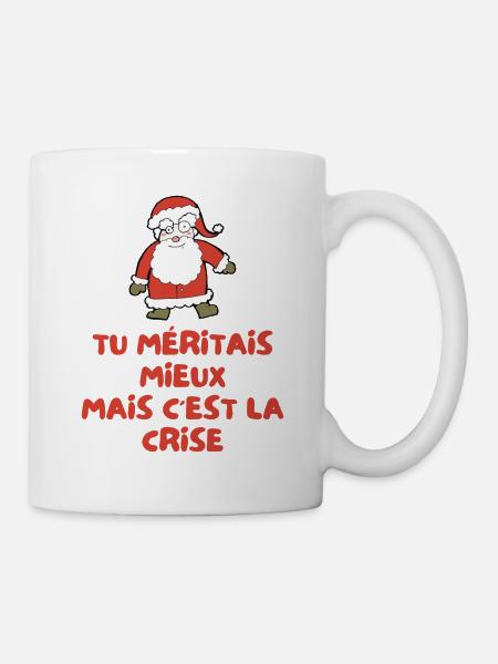 Weihnachtsmann-Krisen-Humor Weihnachtsgeschenk Humorvoll - Tasse - Weiß