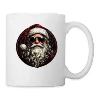Cool Santa Weihnachtsmann mit Sonnenbrille Retro - Tasse - Weiß - Rechts